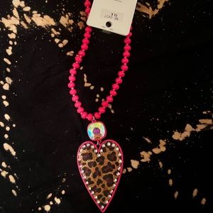 Mindy’s boutique cheetah heart necklace